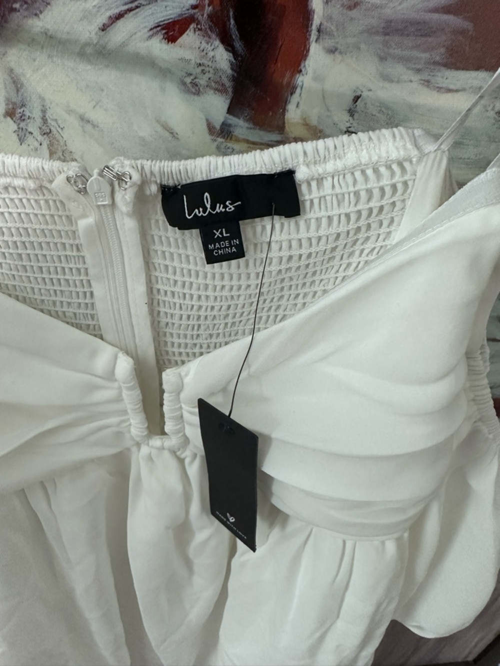 Lulu's White Strapless Ruffled Bust Dress - Picture 2 of 2